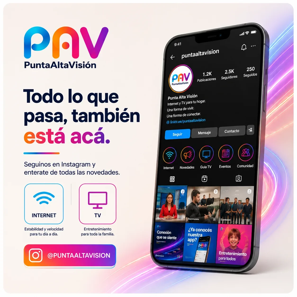 Seguinos en instagram y conectate